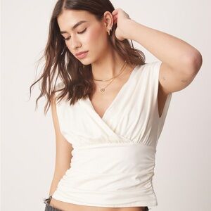 Abercrombie & Fitch Cream Modal-Blend Top